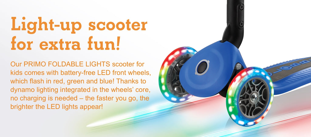 3-Wheel Scooter with Lights: ELITE DELUXE LIGHTS – Globber