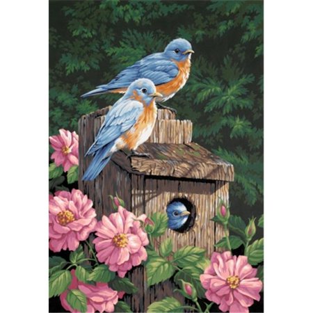 Paintworks PBN Garden Bluebirds