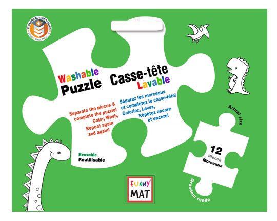 Washable Colouring Puzzle Set (by 'Funny Mat')