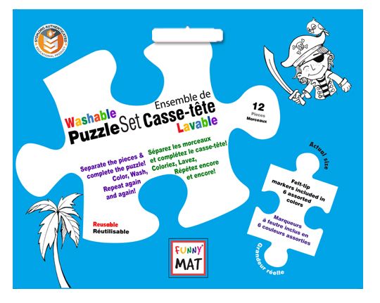 Washable Colouring Puzzle Set (by 'Funny Mat')