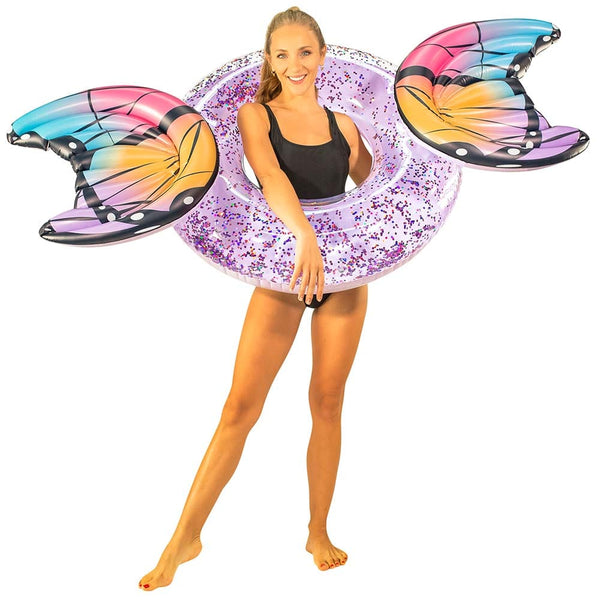 Glitter Butterfly Large Pool Tube (40" version)