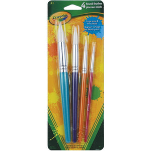 Crayola 4 Assorted Round Paint Brushes