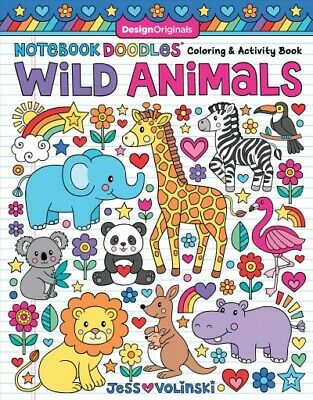 Notebook Doodles: Wild Animals Colouring Book
