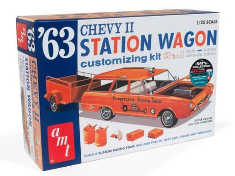 63 Chevy II Station Wagon w/ trailer (1/25)